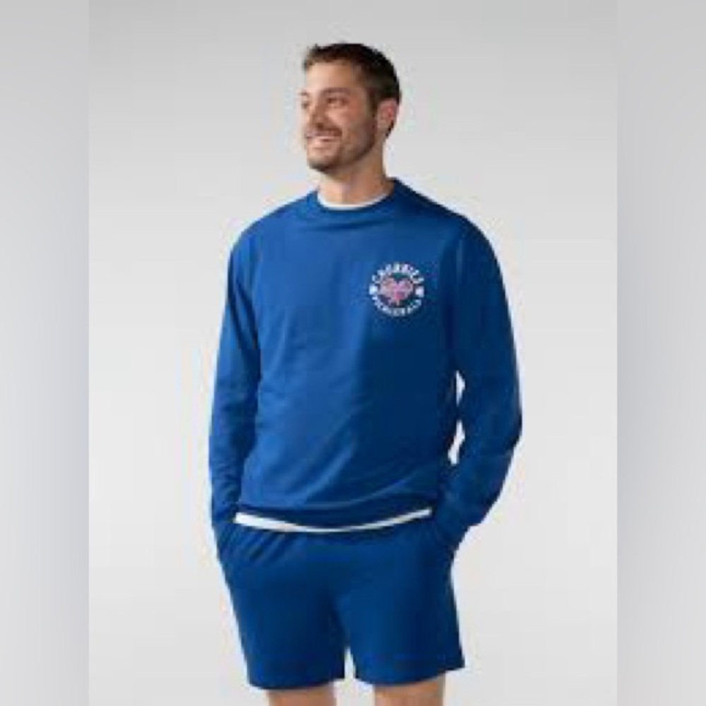 Chubbies NWT The Pickler soft Terry crewneck sweatshirt XL blue pickleball